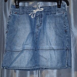 Blue Denim Mini Skirt